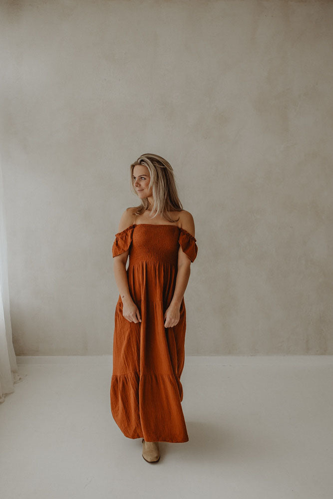 Jurk claire roest