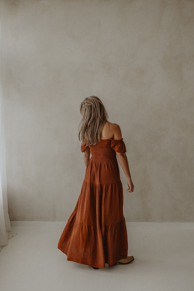 Jurk claire roest
