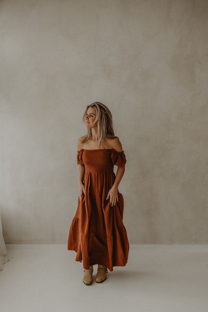 Jurk claire roest