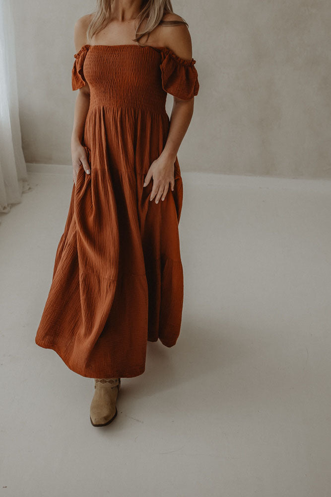 Jurk claire roest