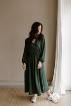 Jurk Poppy donker groen