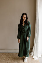 Jurk Poppy donker groen
