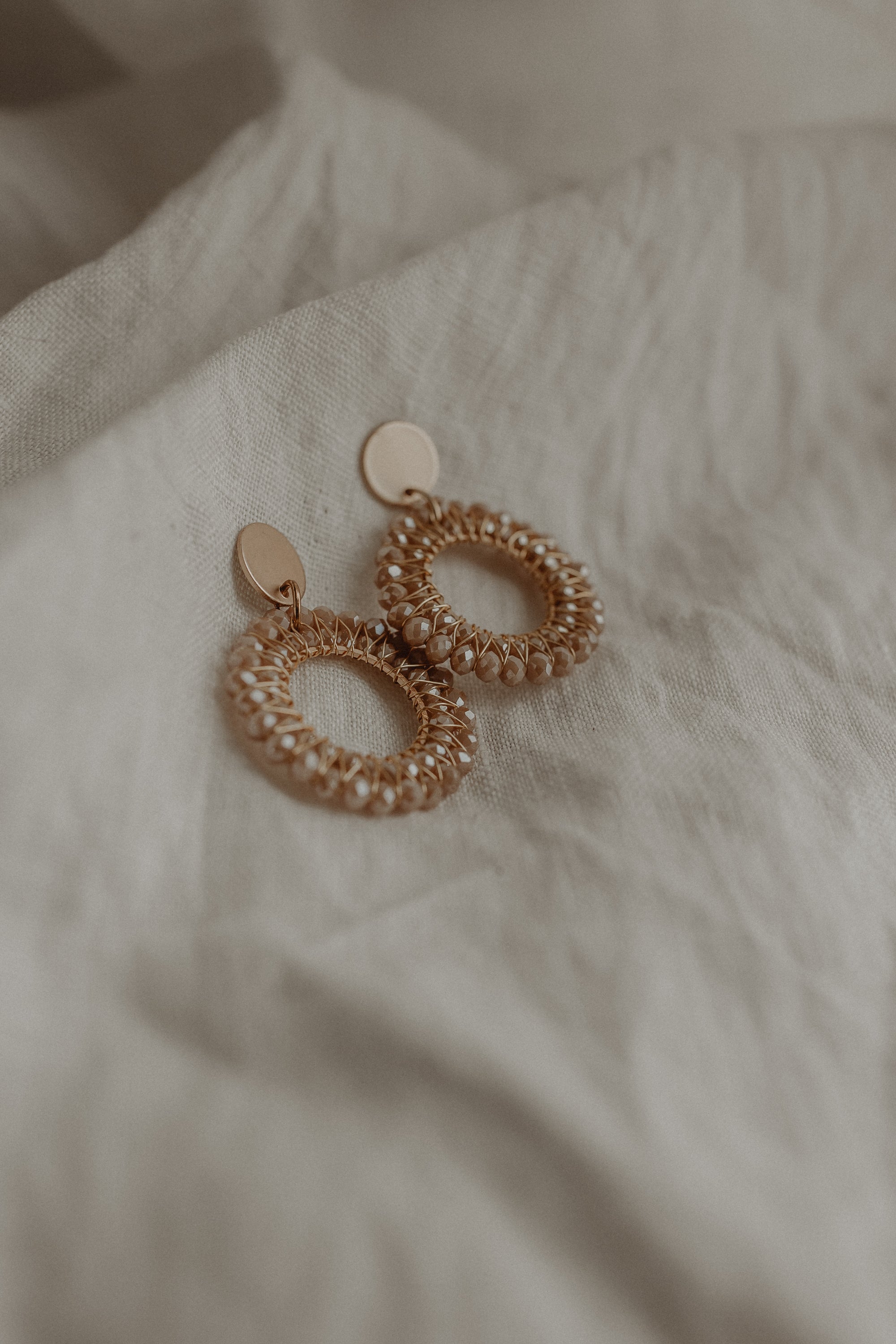 Oorbellen Macy warm taupe