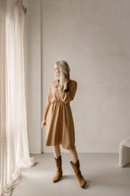 Jurk Keet licht camel