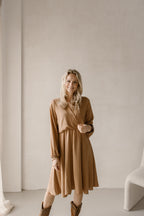 Jurk Keet licht camel