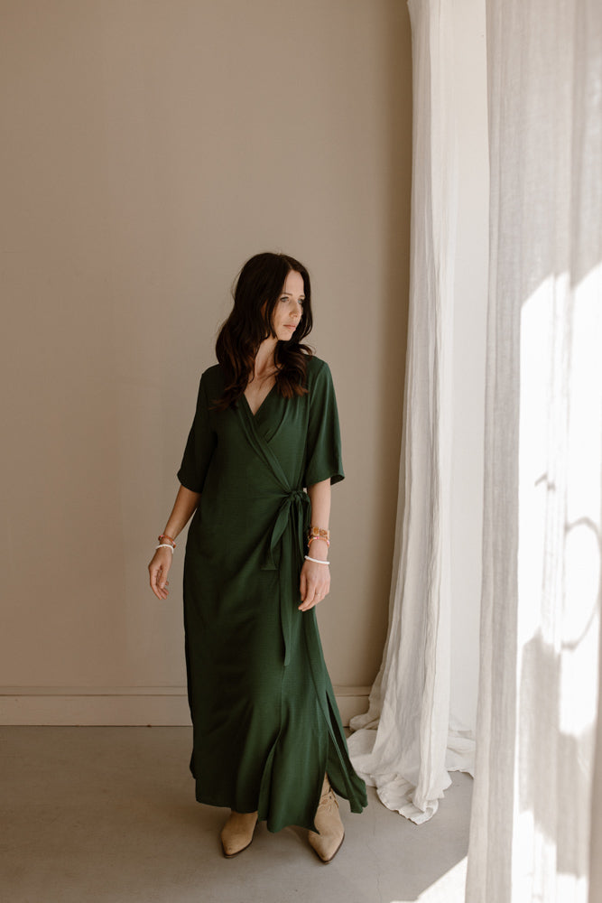 Dress Noor Donker Green