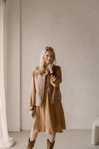 Jurk Keet licht camel