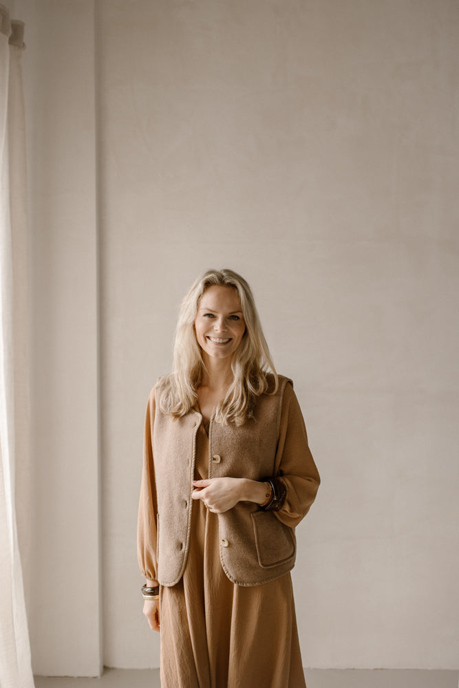 Jurk Keet licht camel