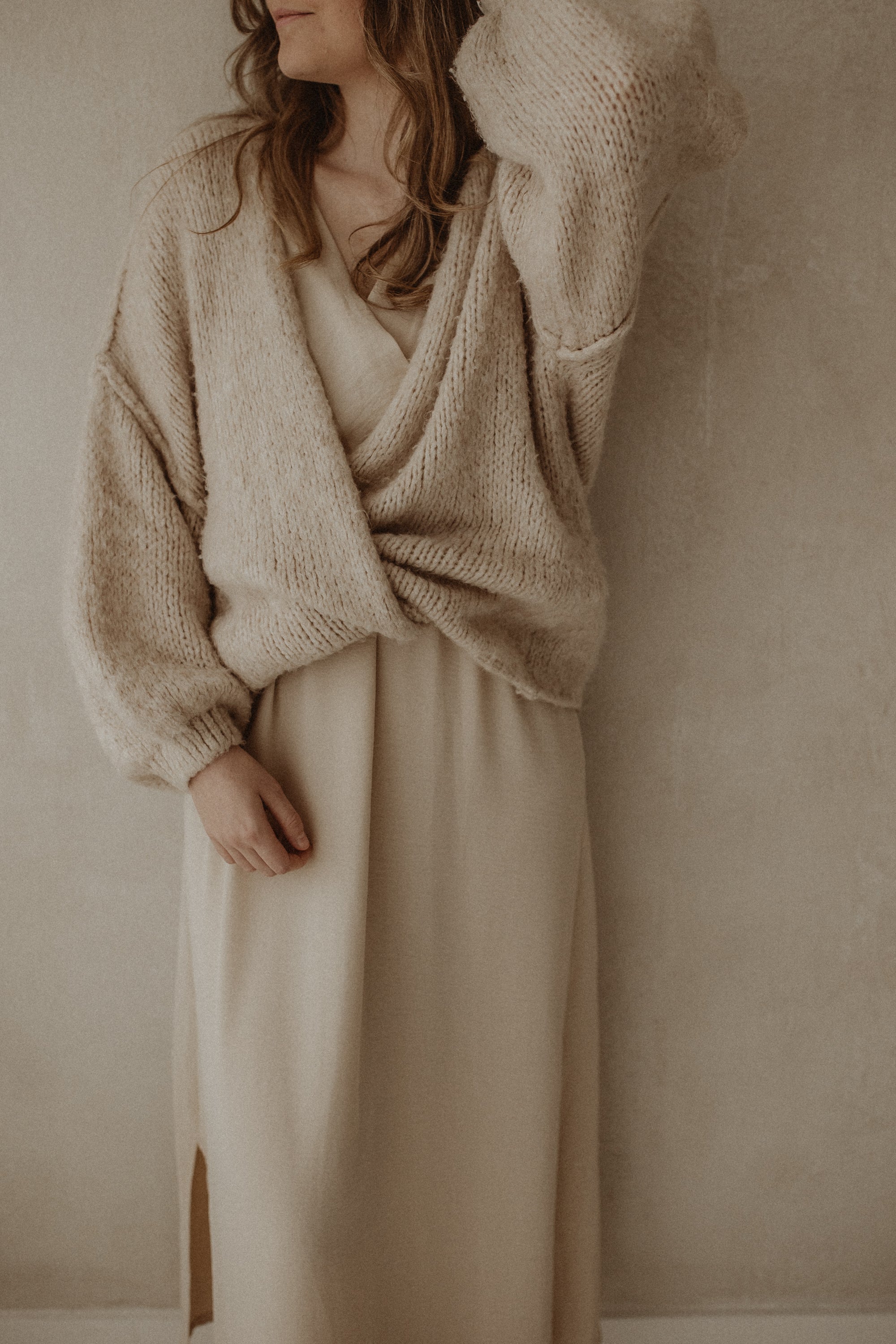 Vest Sara donker beige