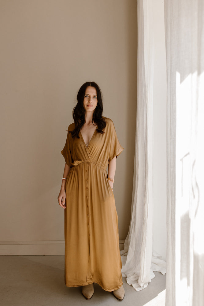 Kleid Emme Cognac