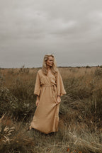 Jurk Jet Mousseline Licht camel