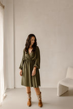Jurk Pippa leger groen