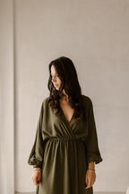 Jurk Pippa leger groen