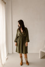 Jurk Pippa leger groen