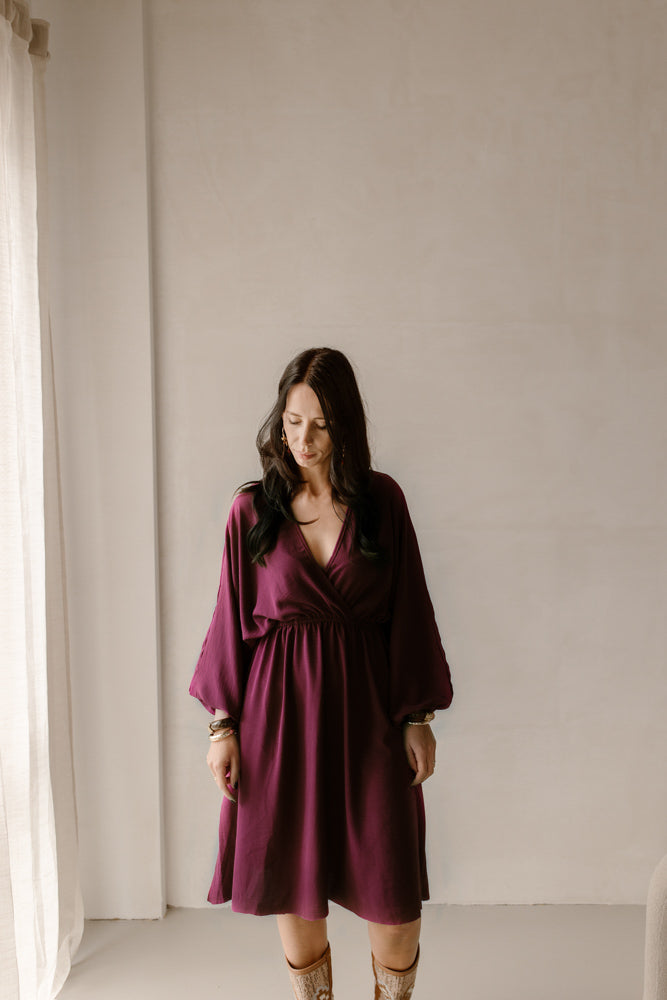 Jurk Pippa burgundy