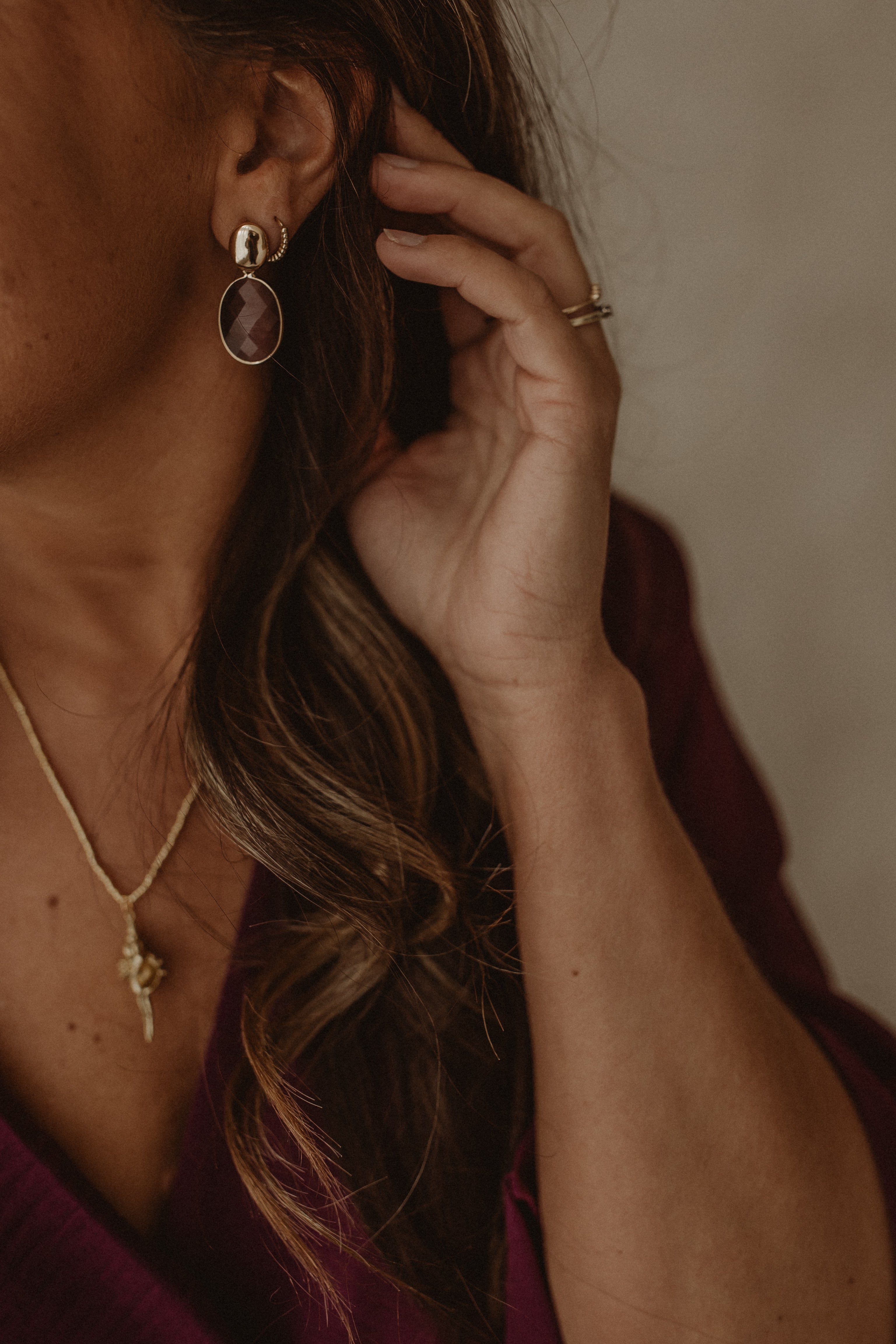 Earrings Lucy Purple