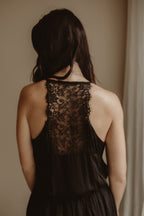 Top spaghetti strap black