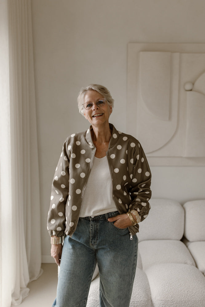 Jasje Dot Groen/ Taupe