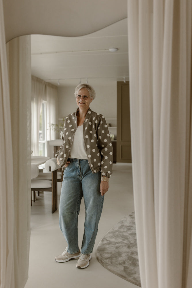 Jasje Dot Groen/ Taupe