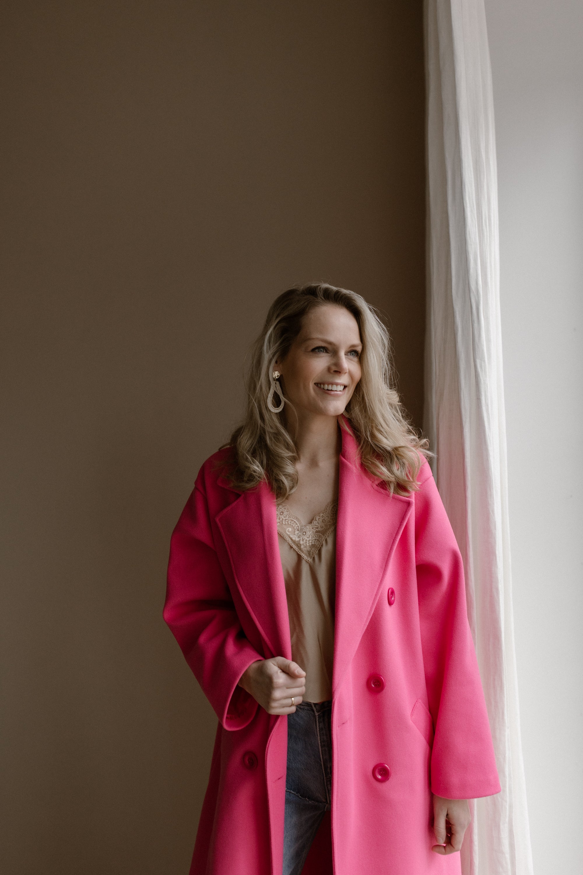 Veste fleur orange
