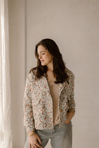 Veste palmier rose