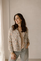 Veste palmier rose
