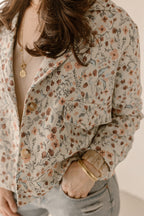 Veste palmier rose