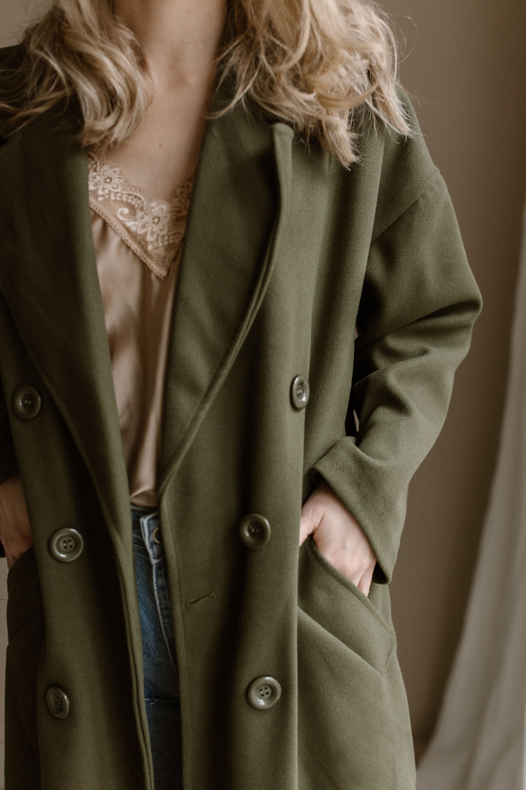 Jas Fleur Leger Groen