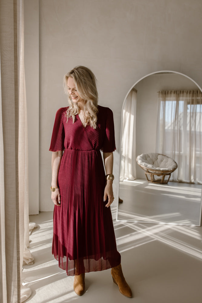 Jurk Flore burgundy