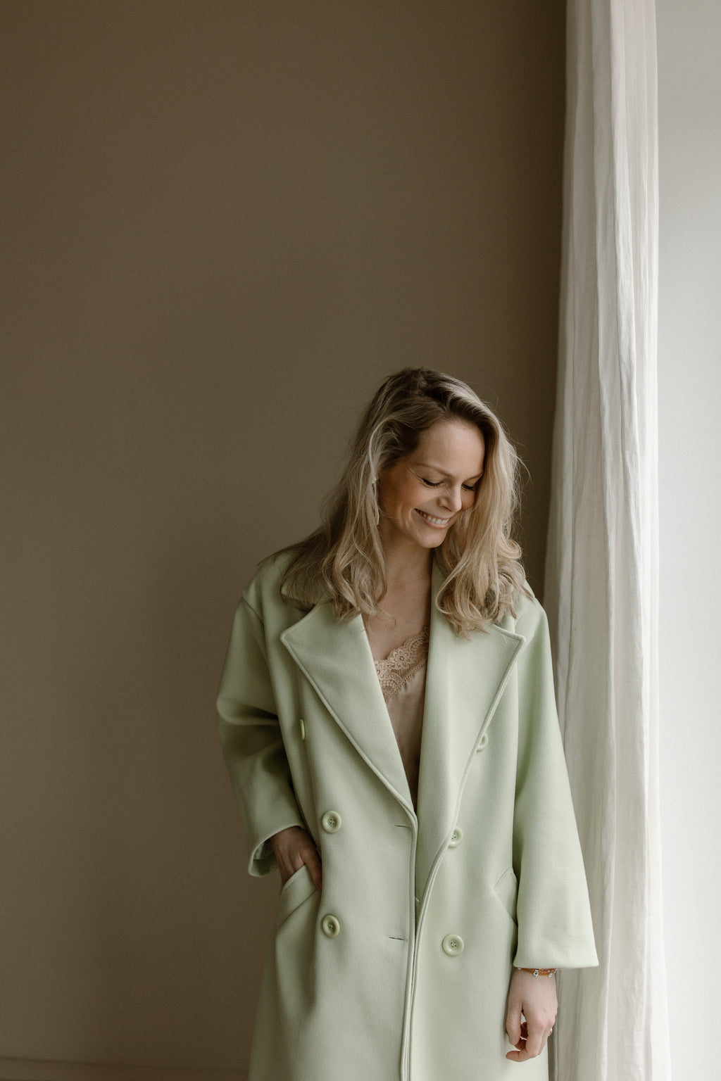 Jas Fleur Mint Groen