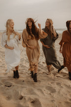 Jurk Jet Mousseline Licht camel