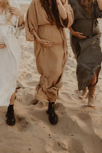 Jurk Jet Mousseline Licht camel