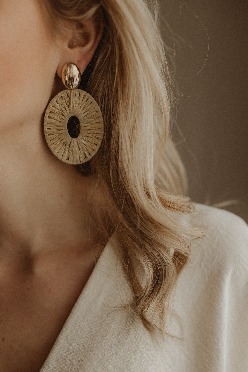 Earrings Nora Olive Green