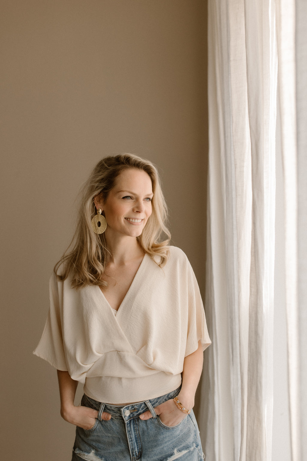 Earrings Nora Olive Green