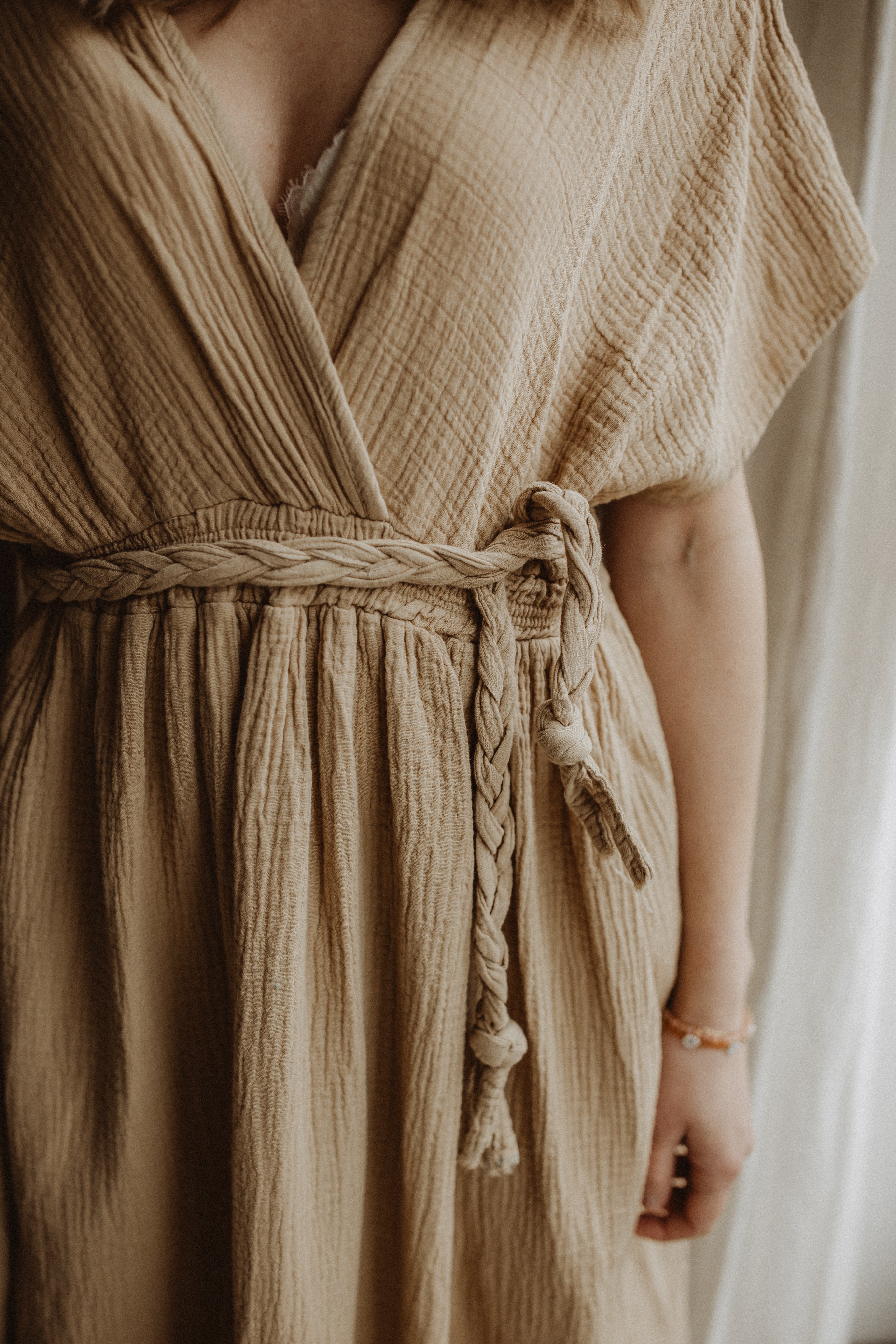 Jurk Nien Licht Camel