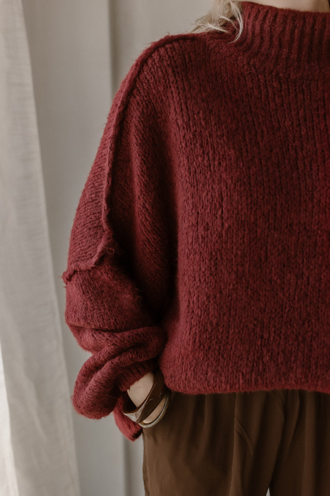 Sweater Moon bordeaux