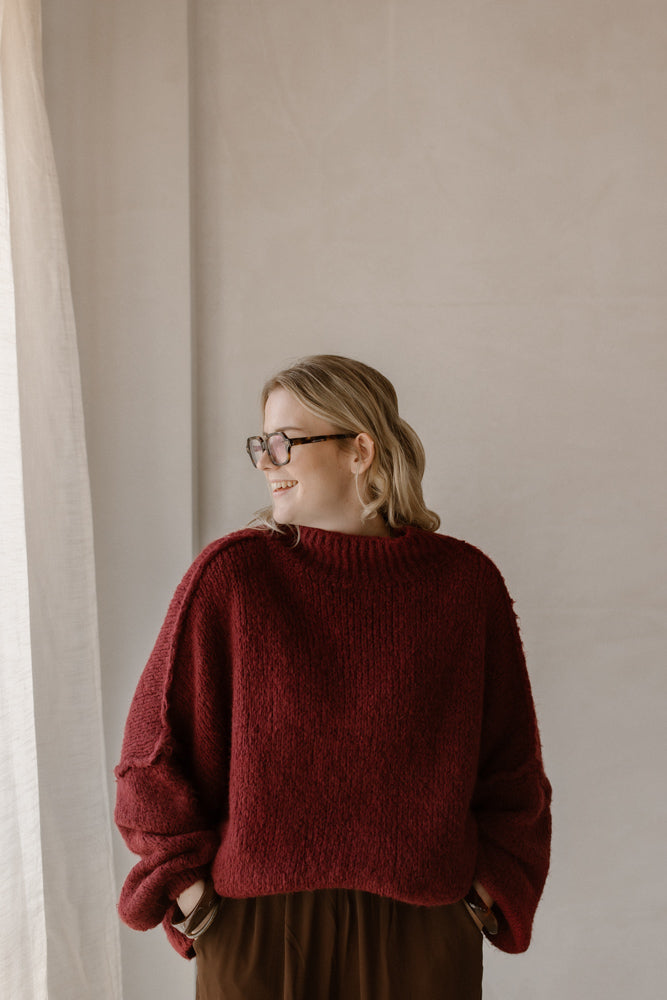 Sweater Moon bordeaux