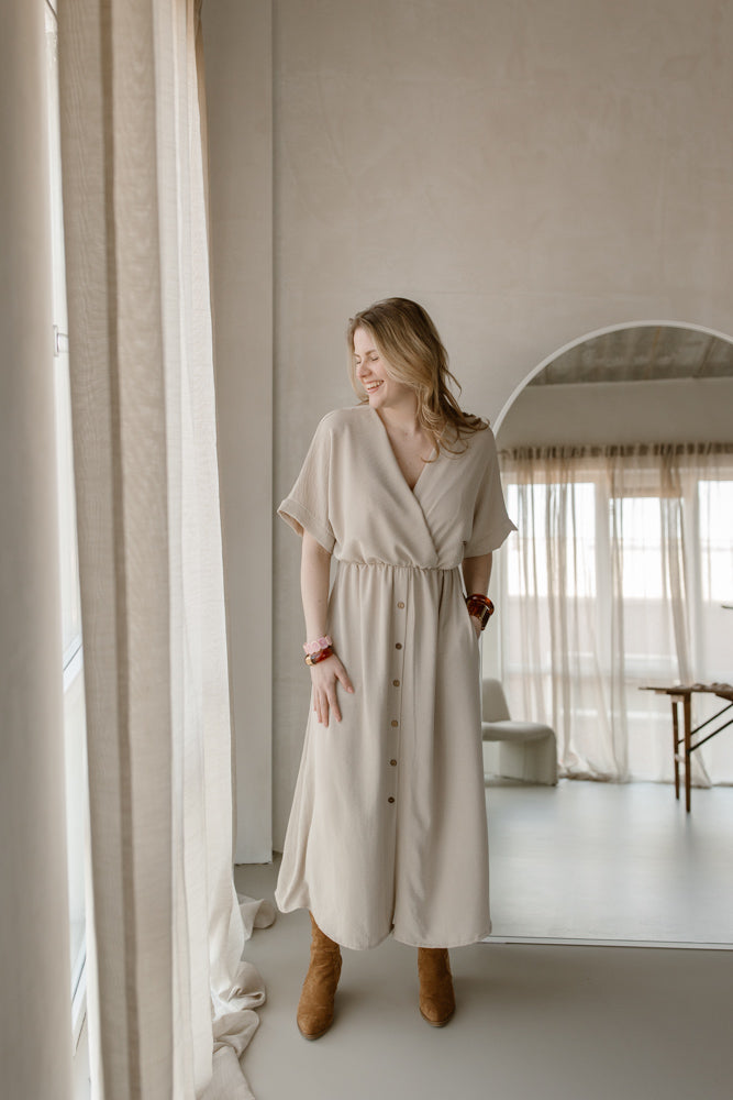 Robe Noor vieux rose