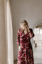 Kleid Modell Suze Bordeaux/Creme