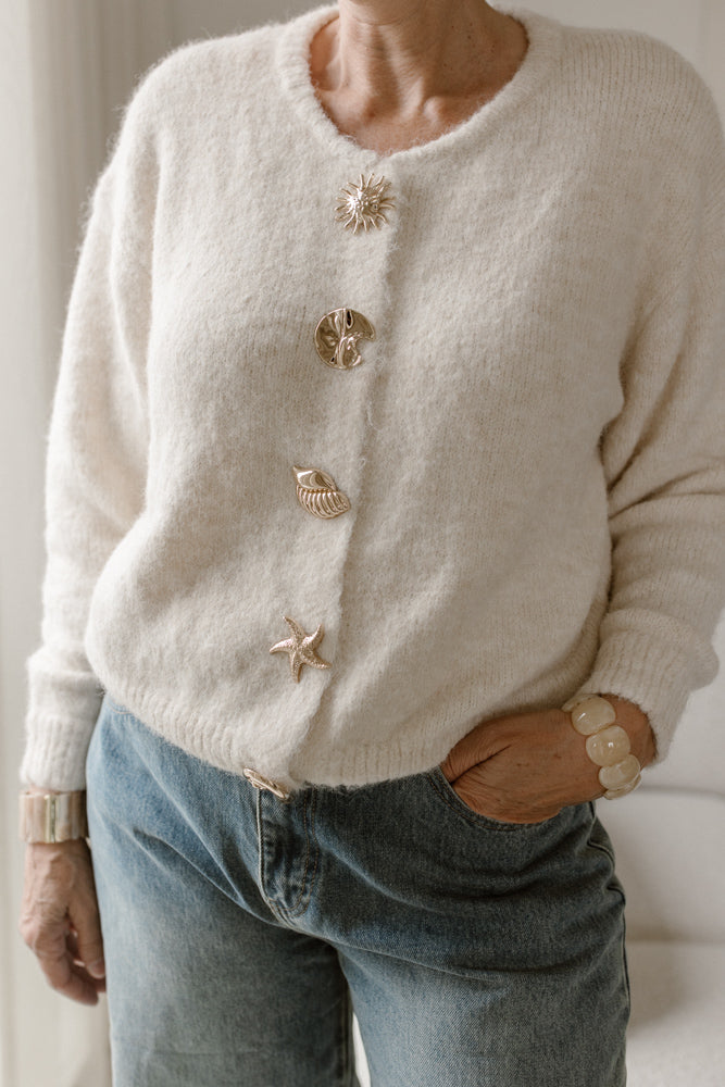 Gilet océan crème