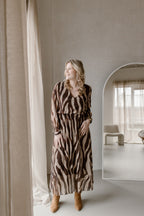 Dress model Suze Brown/Cream