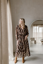 Dress model Suze Brown/Cream