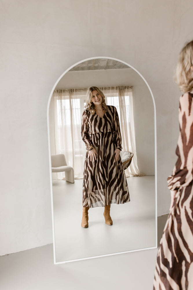 Dress model Suze Brown/Cream