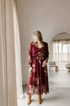 Dress model Suze Bordeaux/Floral