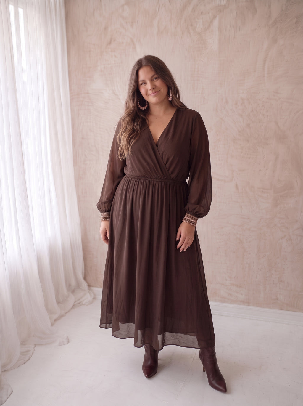 Jurk Lola party - Brown