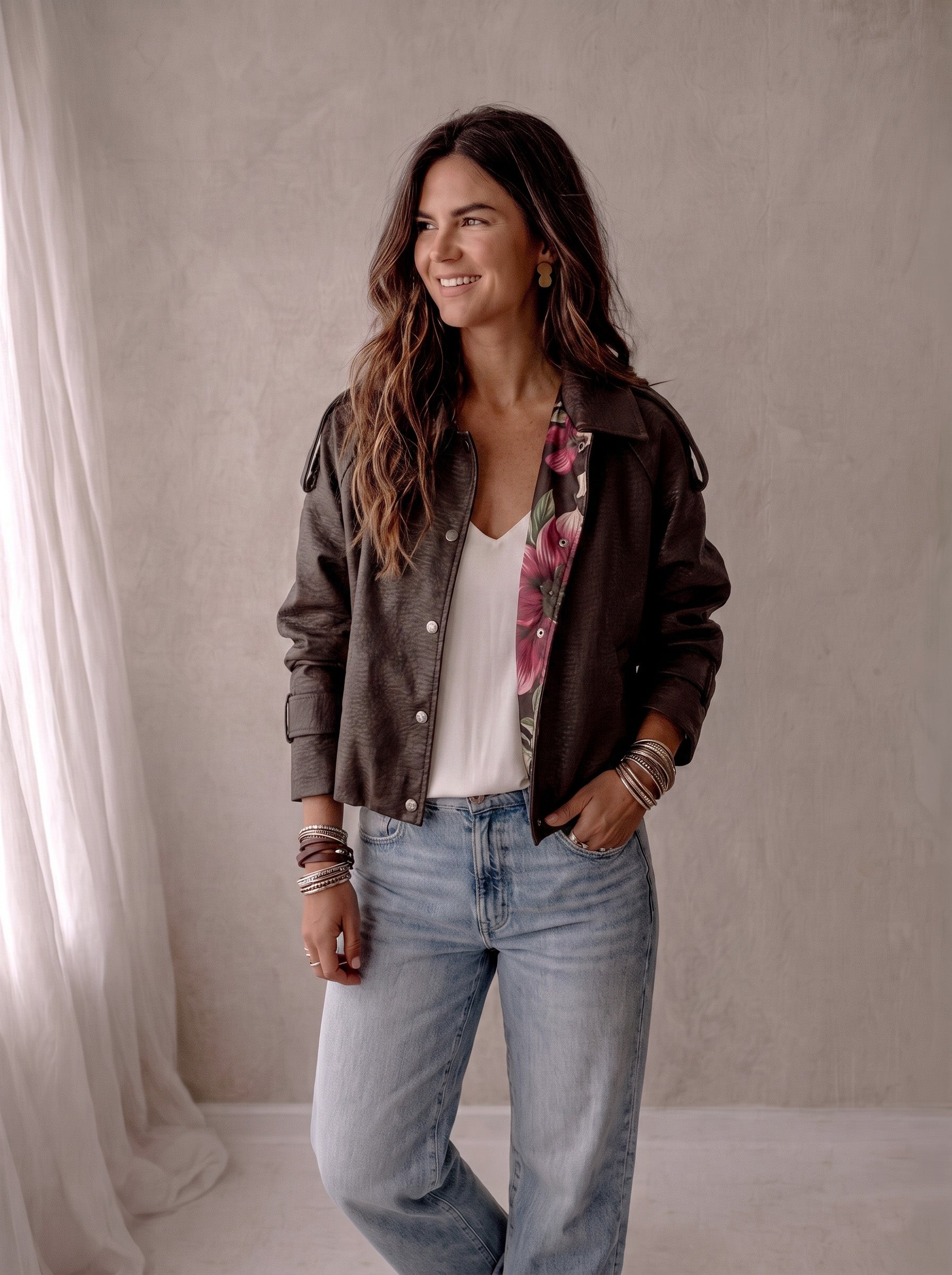 Jacke Modell Jade Braun
