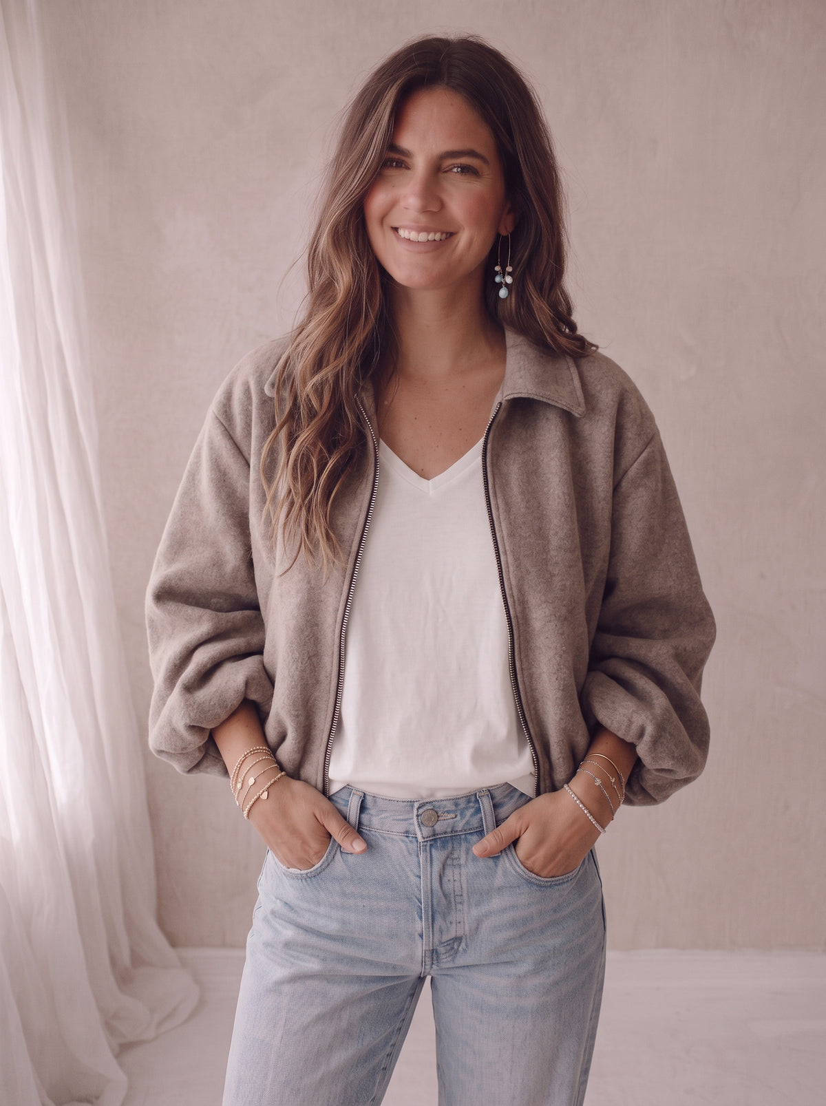 Veste Fleur - Beige