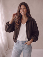 Jacket Fleur - Brown
