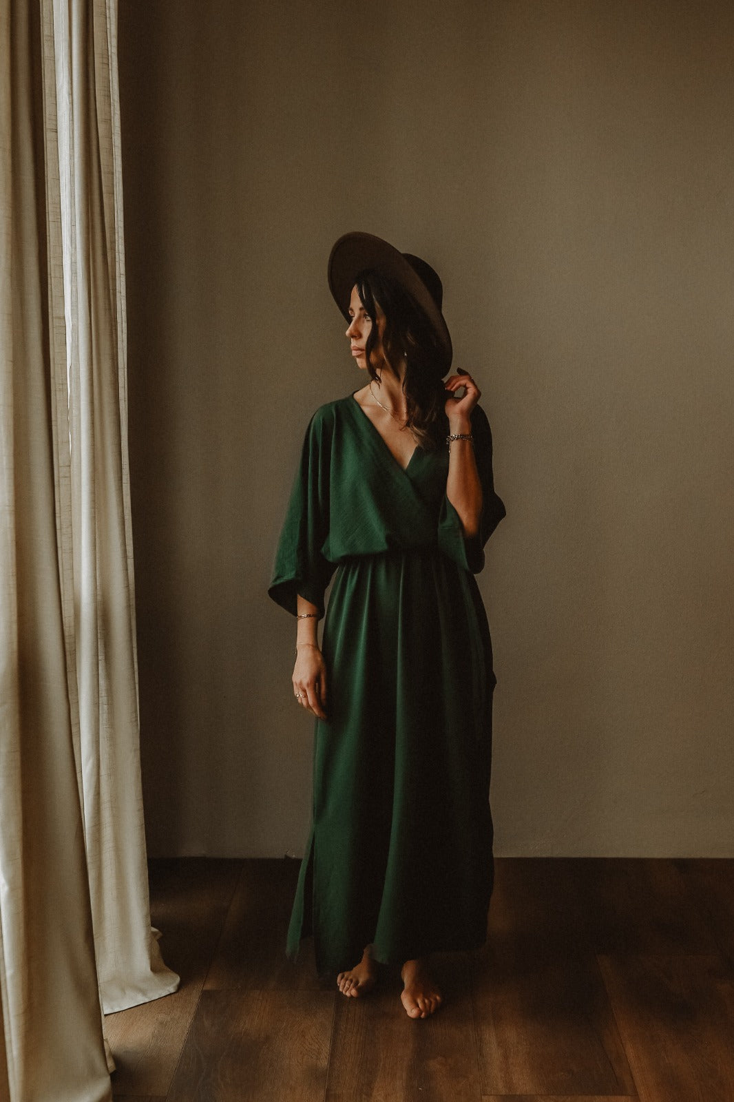 Dress jet dark green