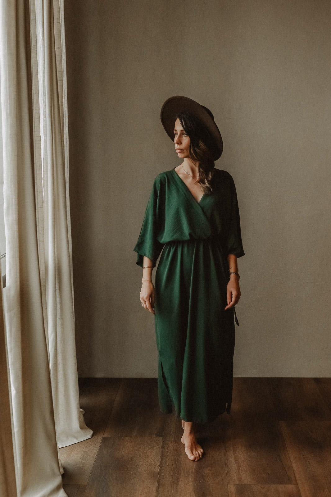 Dress jet dark green